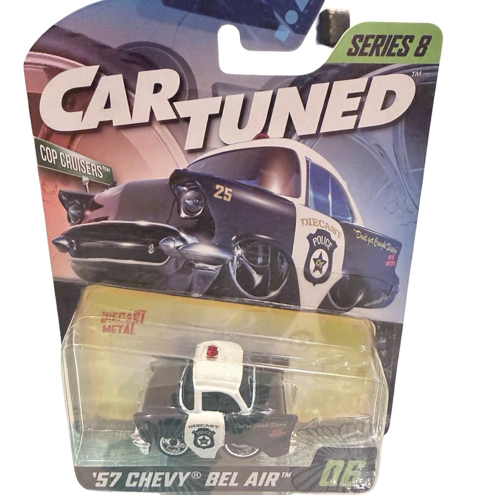 '57 Chevy Bel Air Police Toy Car - Black & White